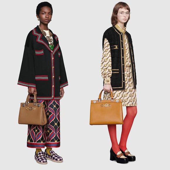 GUCCI BAG 564714 ZUMI MEDIUM GRAINY TAUPE LEATHER TOP HANDLE INTERLOCKING G LOGO - Picture 4 of 16